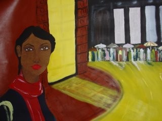Pintura titulada "una mujer" por Gam, Obra de arte original