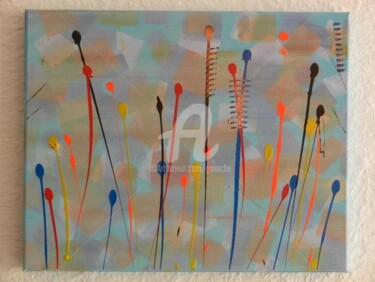 Mes divagations."Blues Art".2013 Painting titled "Mes divagations."Bl…" by Prussi, Original Art, Oil