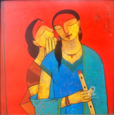 Painting titled "Friends 115" by Ganesh Patil, Original Artwork, Acrylic