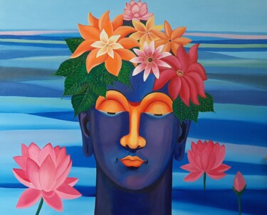 Peinture intitulée "Nirvana" par Ganeshguntoju, Œuvre d'art originale, Acrylique