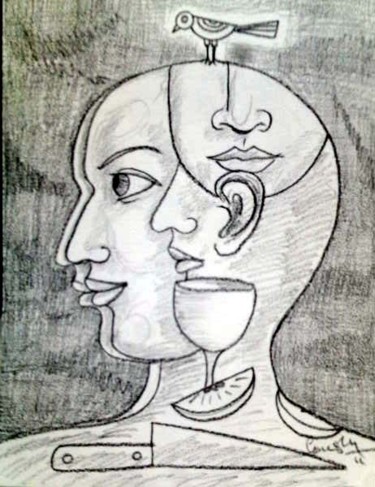 Peinture intitulée "pencil drawing" par Ganeshguntoju, Œuvre d'art originale