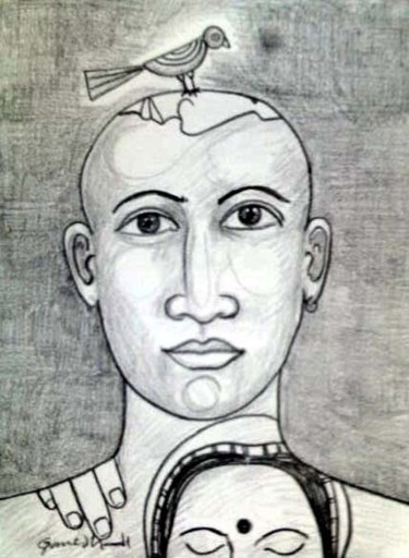 Peinture intitulée "pencil drawing" par Ganeshguntoju, Œuvre d'art originale