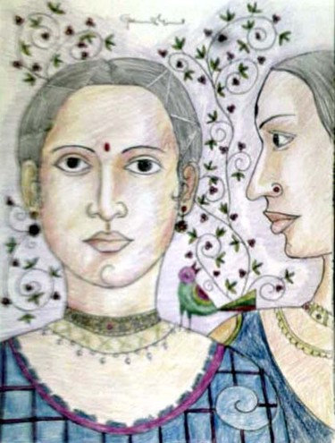 Картина под названием "pencil drawing" - Ganeshguntoju, Подлинное произведение искусства