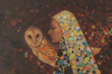 The ashes Painting titled "The ashes" by Natalya Chepulskaya, Original Art, Oil Mounted on Stretcher frame