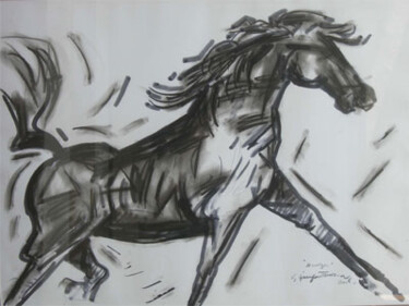 Painting titled "Horse" by Gangatharan, Original Artwork