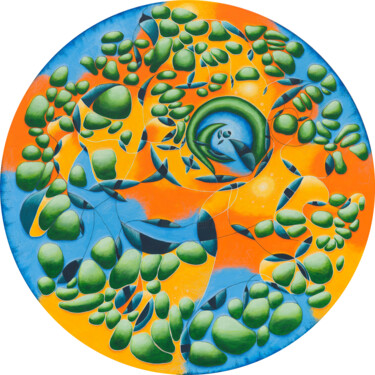 Картина под названием "Internal Universe" - Ganna, Подлинное произведение искусства, Акрил Установлен на Деревянная рама для…