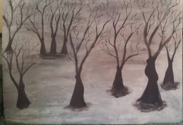 Peinture intitulée "La forêt enchantée" par D'Âme Forêt, Œuvre d'art originale, Acrylique