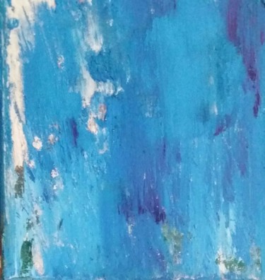 Peinture intitulée "abstrait bleu 1" par D'Âme Forêt, Œuvre d'art originale, Acrylique