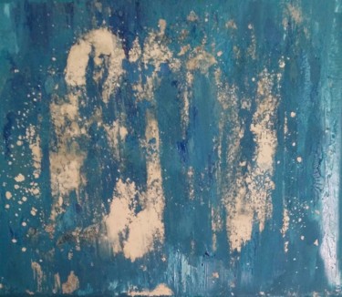 Peinture intitulée "abstrait bleu 4" par D'Âme Forêt, Œuvre d'art originale, Acrylique