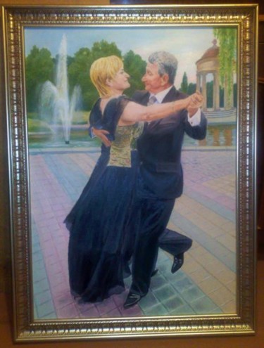 Рисунок под названием "Танцующая пара" - Алла Ганская, Подлинное произведение искусства