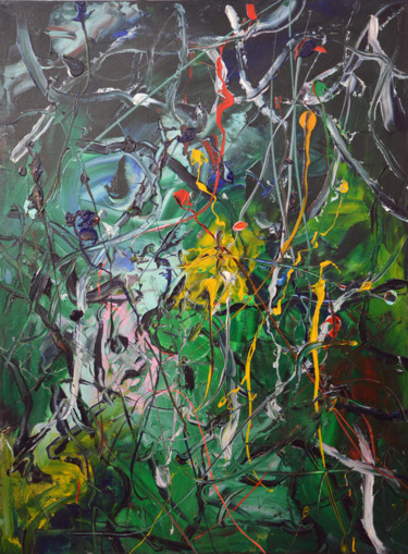 Painting titled "Chaos (3) - Abstrac…" by Gao, Original Artwork, Oil