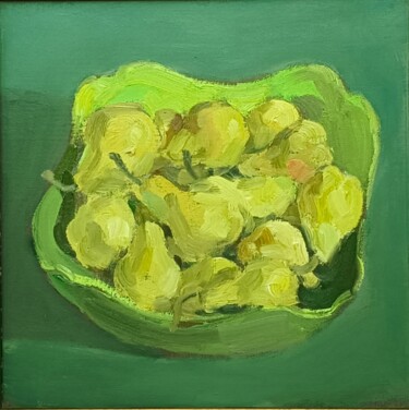 Peinture intitulée "The pears in the ba…" par Gaomin Song, Œuvre d'art originale, Huile