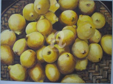 Peinture intitulée "Les citrons du marc…" par Isabelle Fournier Perdrix, Œuvre d'art originale