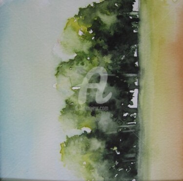 Peinture intitulée "Bosquet vert" par Isabelle Fournier Perdrix, Œuvre d'art originale
