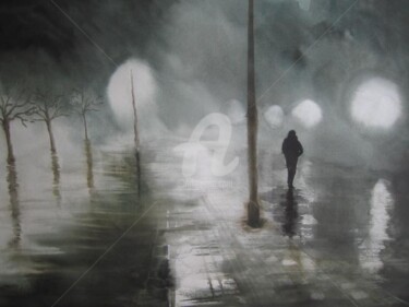Peinture intitulée "Nuit et brouillard.…" par Isabelle Fournier Perdrix, Œuvre d'art originale