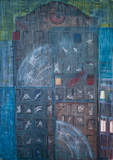 Pittura intitolato "Anarchitecture" da Elodie Bedon (Garance Be.), Opera d'arte originale, Acrilico