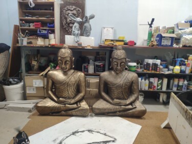 「Sculpture buddha」というタイトルの彫刻 Илья Соловьевによって, オリジナルのアートワーク, 樹脂