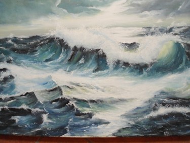 Painting titled "Mare tempestoso" by T.Vante, Original Artwork, Oil