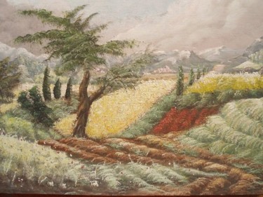 Painting titled "Paesaggio" by T.Vante, Original Artwork, Oil