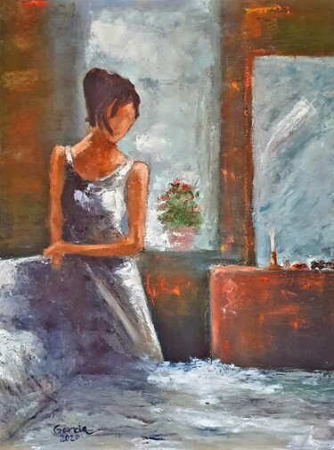 Painting titled "Nothing this evening" by Garcia Nasih, Original Artwork, Oil