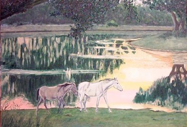 Peinture intitulée "NUEVO DÍA EN LIBERT…" par Garcus, Œuvre d'art originale, Huile