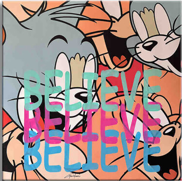 "Tom Jerry Believe -…" başlıklı Tablo Gardani tarafından, Orijinal sanat, Akrilik Ahşap Sedye çerçevesi üzerine monte edilmiş
