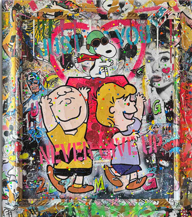 Malarstwo zatytułowany „Snoopy Safe Driver” autorstwa Gardani, Oryginalna praca, Akryl