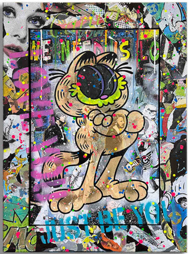 "Garfield Attitude" başlıklı Tablo Gardani tarafından, Orijinal sanat, Akrilik Ahşap Sedye çerçevesi üzerine monte edilmiş