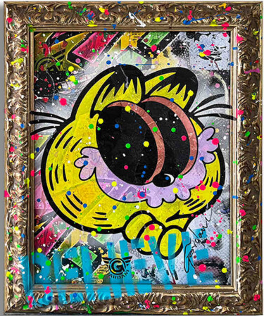 "Garfield Opinion" başlıklı Tablo Gardani tarafından, Orijinal sanat, Akrilik Ahşap Sedye çerçevesi üzerine monte edilmiş