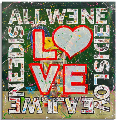 "NEED Love" başlıklı Tablo Gardani tarafından, Orijinal sanat, Akrilik Ahşap Sedye çerçevesi üzerine monte edilmiş