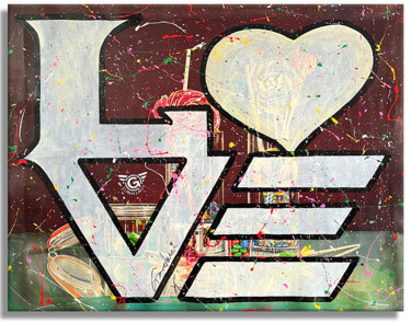 Картина под названием "Sweet Love" - Gardani, Подлинное произведение искусства, Масло Установлен на Деревянная рама для носи…