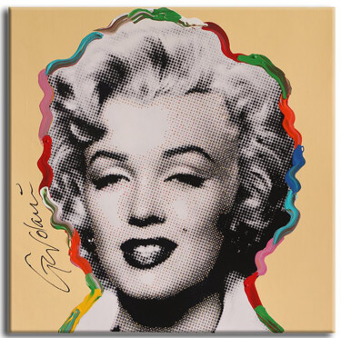 Malarstwo zatytułowany „Marilyn my Life” autorstwa Gardani, Oryginalna praca, Olej Zamontowany na Drewniana rama noszy