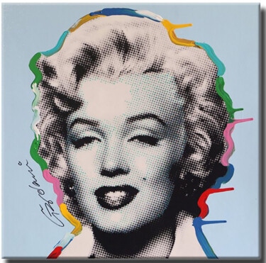 Malarstwo zatytułowany „Marilyn Forever” autorstwa Gardani, Oryginalna praca, Olej Zamontowany na Drewniana rama noszy