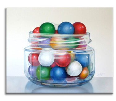 "Bubble Gum" başlıklı Tablo Gardani tarafından, Orijinal sanat, Petrol Ahşap Sedye çerçevesi üzerine monte edilmiş