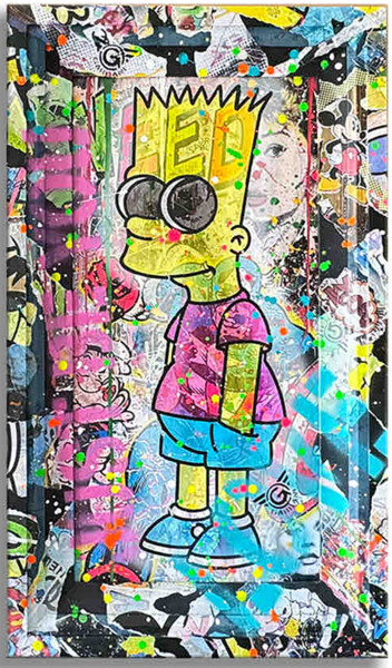 Painting titled "Just be you Bart" by Gardani, Original Artwork, Acrylic Mounted on Wood Stretcher frame