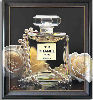 Painting titled "Blin Blin Chanel" by Gardani, Original Artwork, Oil Mounted on Wood Stretcher frame