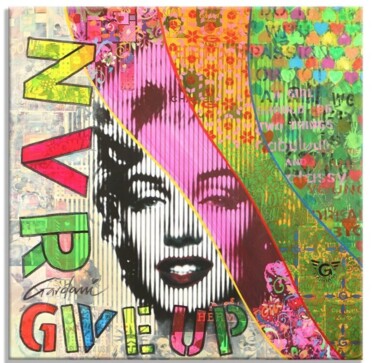 Schilderij getiteld "Marilyn Monroe - Nv…" door Gardani, Origineel Kunstwerk, Olie Gemonteerd op Frame voor houten brancard