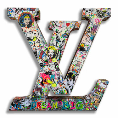 Painting titled "L. Vuitton Dream Bi…" by Gardani, Original Artwork, Resin Mounted on Other rigid panel