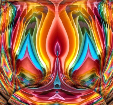 Arts numériques intitulée "Sacred Flame" par Gareth P Jones, Œuvre d'art originale, Travail numérique 2D