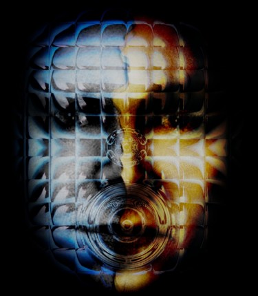 Digital Arts titled "Then the Robot Spoke" by Gareth P Jones, Original Artwork, 2D Digital Work
