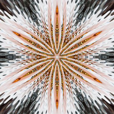 Golden Snowflake Arts numériques intitulée "Golden Snowflake" par Gareth P Jones, Œuvre d'art originale, Photographie numérique