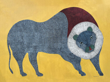 Pittura intitolato "The lion 6" da Gariba Singh, Opera d'arte originale, Acrilico