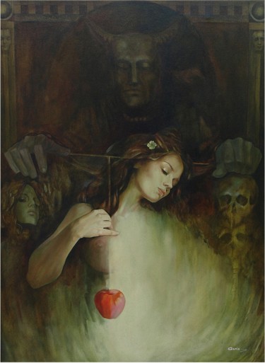 Peinture intitulée "Le péché." par Garik, Œuvre d'art originale