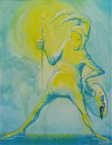 Painting titled "Лунный свет" by Garik Kuba, Original Artwork, Acrylic