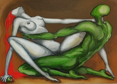 Картина под названием "Запретный плод" - Гарик Куба, Подлинное произведение искусства, Акрил