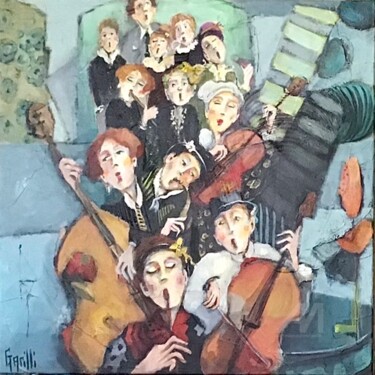 50/50 Tous à l’unisson Peinture intitulée "50/50 Tous à l’unis…" par Nicole Garilli, Œuvre d'art originale, Acrylique