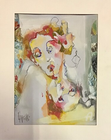 Pittura intitolato "30/40 Le reflet de…" da Nicole Garilli, Opera d'arte originale, Inchiostro