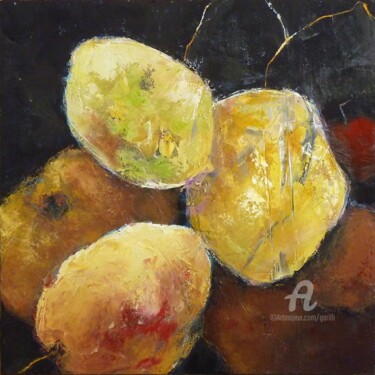 Peinture intitulée "80x80-  Et le citro…" par Nicole Garilli, Œuvre d'art originale, Acrylique