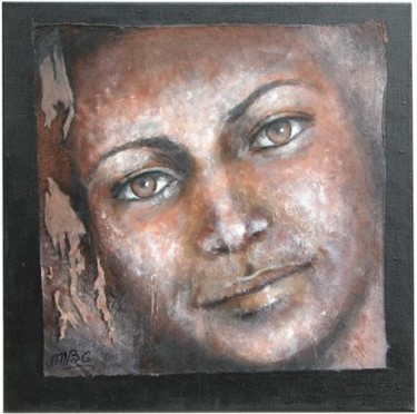 Painting titled "Regardez-moi" by Michèle-B. Garinois, Original Artwork