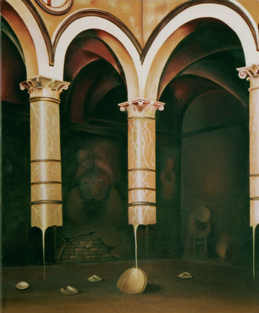 Peinture intitulée "Soutien parroissiale" par Garnier-Lafond, Œuvre d'art originale, Huile